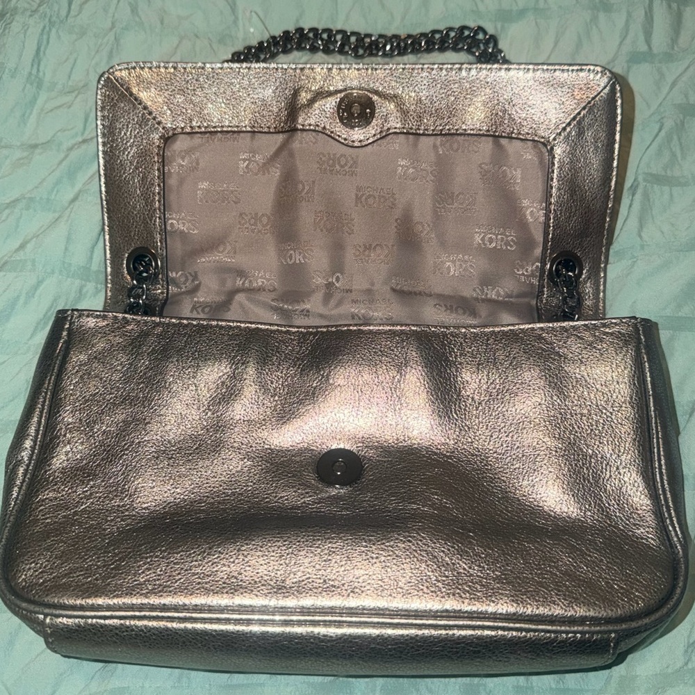 Michael Kors Jet Set Convertible Chain Bag In Metallic Rose Gold - Picture 5 of 12